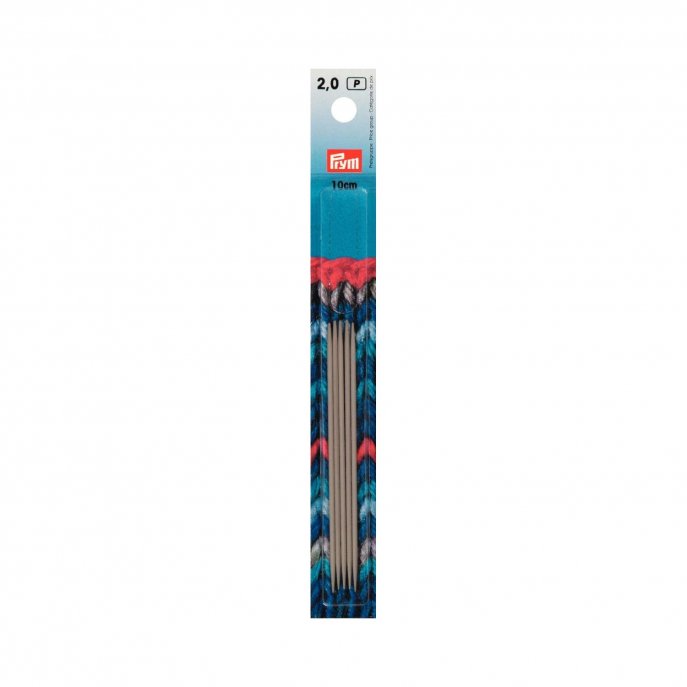 Prym Strumpfstricknadeln ALU 10 cm 2,00 mm grau NML 