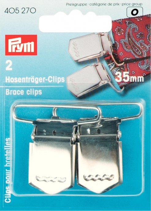 Prym Hosenträger-Clips ST 35 mm silberfarbig 