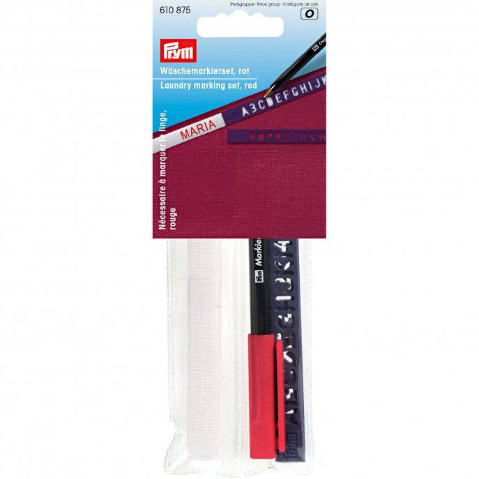 Prym Wäschemarkierset Standard, roter Stift 