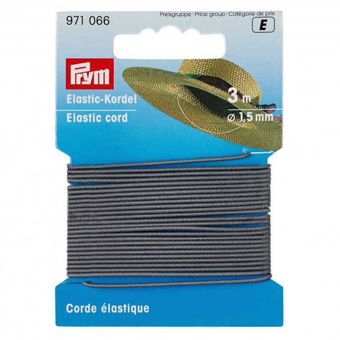 Prym Elastic-Kordel 1,5 mm hellgrau 