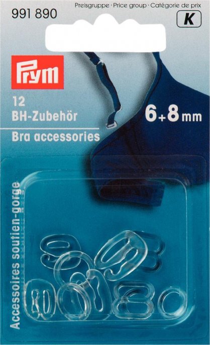 Prym BH-Zubehör KST 6 + 8 mm transparent 