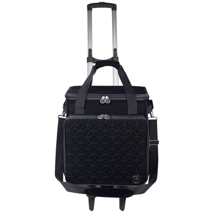 BabySnap Overlocktrolley Kreismuster schwarz 35x38x34cm 