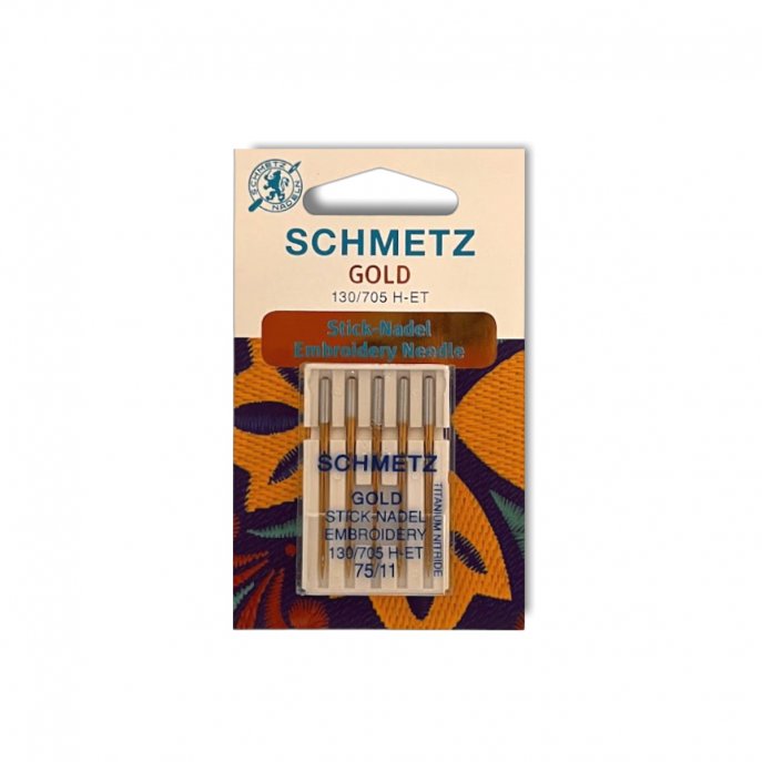 Schmetz Nadeln Sticken Gold 75 130/705H-ET 