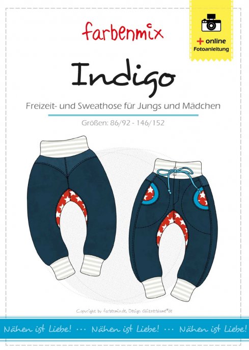 farbenmix Kinder Indigo Gr. 86/92-146/152 