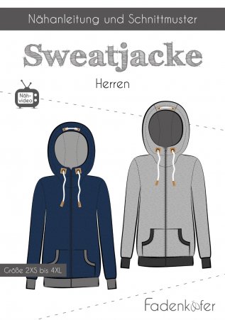 fadenkäfer Herren Sweatjacke Gr. 2XS-4XL 