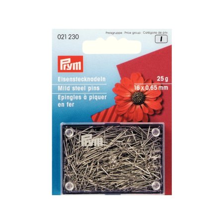 Prym Eisenstecknadeln f. Bastelbed. 16x0,65mm silberfarbig 