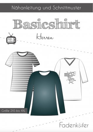 fadenkäfer Herren Basicshirt Gr. 2XS-4XL 