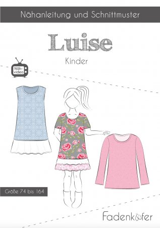 fadenkäfer Kinder Kleid+Shirt Luise Gr. 74-164 