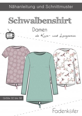 fadenkäfer Damen Schwalbenshirt Gr. 32-58 