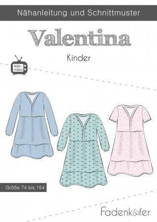 fadenkäfer Kinder Kleid Valentina Gr. 74-164 