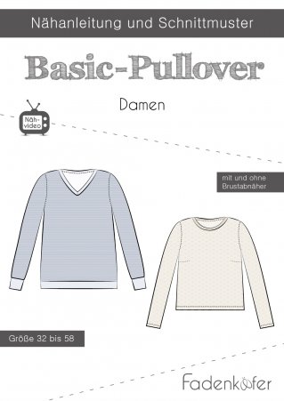 fadenkäfer Damen Basic-Pullover Gr. 32-58 