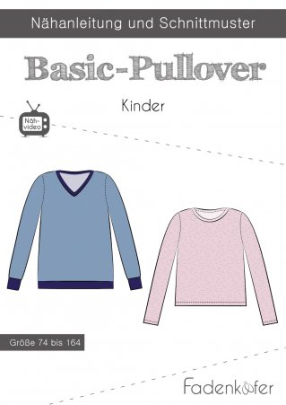 fadenkäfer Kinder Basic-Pullover Gr. 74-164 