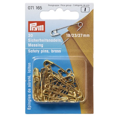 Prym Sicherheitsnadeln MS 19/23/27 mm goldfarbig 