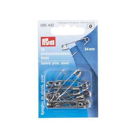 Prym Sicherheitsnadeln ST 34 mm silberfarbig 