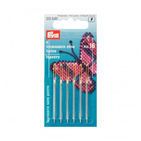 Prym Sticknadeln ohne Sp. ST 16 1,60 x 55 mm silberfarbig 
