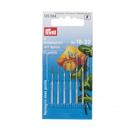 Prym Sticknadeln mit Sp. ST 18-22 silberfarbig 