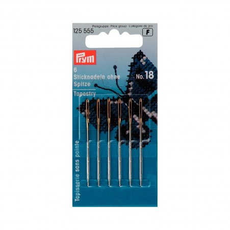 Prym Sticknadeln ohne Sp. ST 18 1,20 x 50 mm silberfarbig 