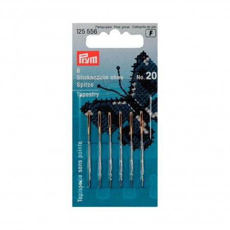 Prym Sticknadeln ohne Sp. ST 20 1,00 x 43 mm silberfarbig 