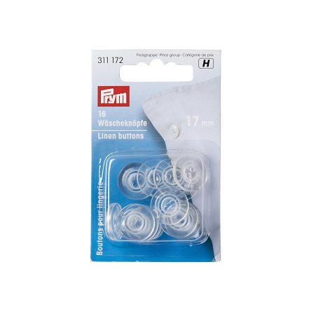Prym Wäscheknöpfe Kunststoff 26'' 17 mm transparent 