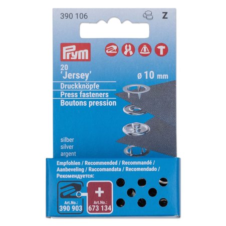 Prym NF-Nachfüllp. für 390107 MS Zackenring 10 mm silberfarbig 