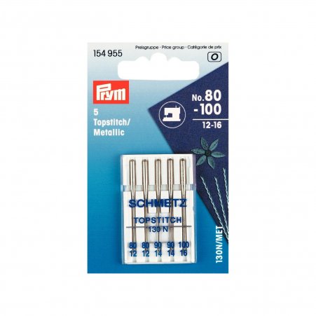 Prym Nähmaschinennadeln Topstitch/Metallic 80-100 