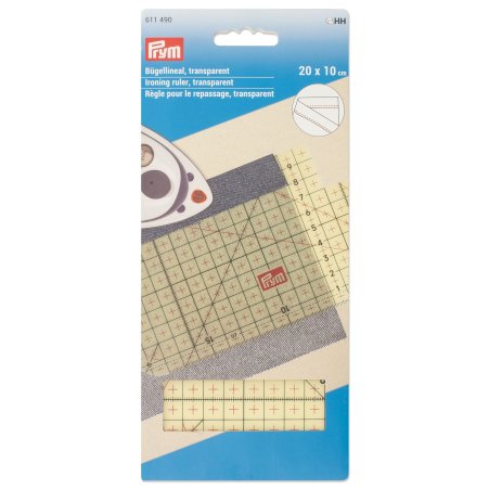 Prym Bügellineal, transparent, 20x10 