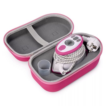 Prym Dampfbügeleisen Mini pink m. Ablage, Case 
