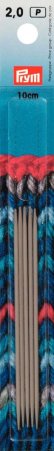 Prym Strumpfstricknadeln ALU 10 cm 2,00 mm grau NML 