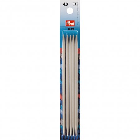 Prym Strumpfstricknadeln ALU 15 cm 4,00 mm grau 