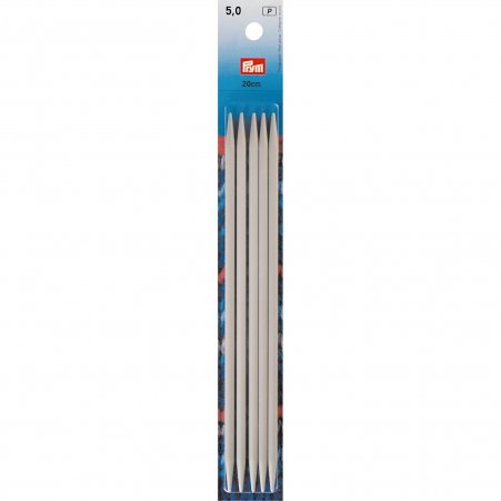 Prym Strumpfstricknadeln ALU 20 cm 5,00 mm grau 