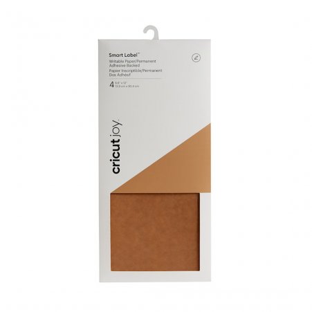 Cricut Joy Smart Label brown beschriftbar 13,9x30,5cm 4 Stück 