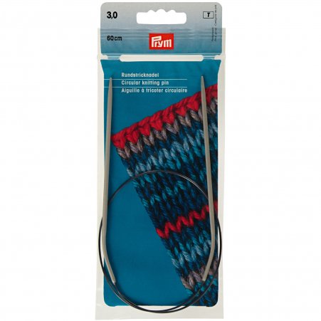 Prym Rundstricknadeln ALU 60 cm 3,00 mm grau 