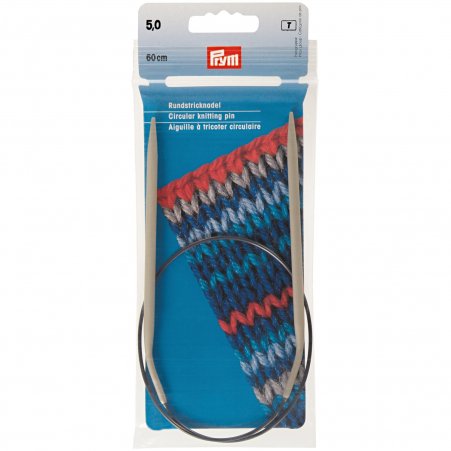 Prym Rundstricknadeln ALU 60 cm 5,00 mm grau 