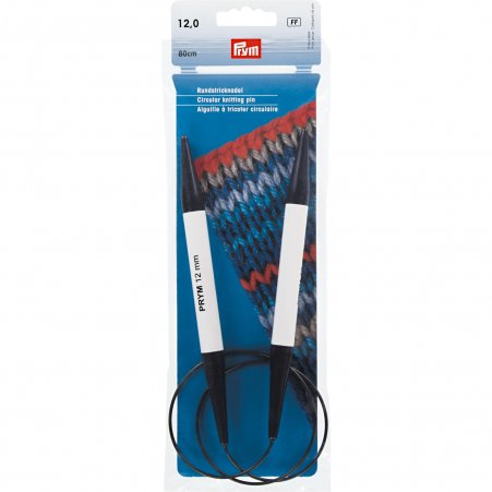 Prym Rundstricknadeln KST 80 cm 12,00 mm grau 