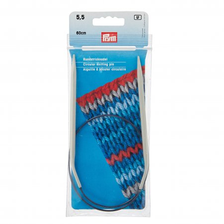 Prym Rundstricknadeln ALU 60 cm 5,50 mm grau 