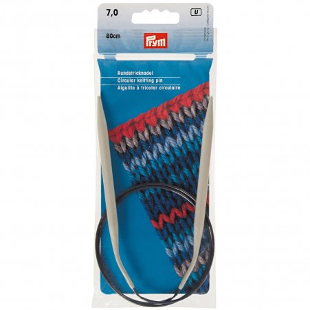 Prym Rundstricknadeln ALU 80 cm 7,00 mm grau 