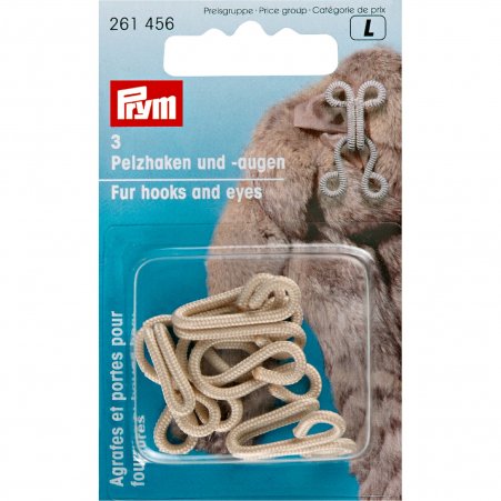 Prym Pelzhaken und Augen ST beige 