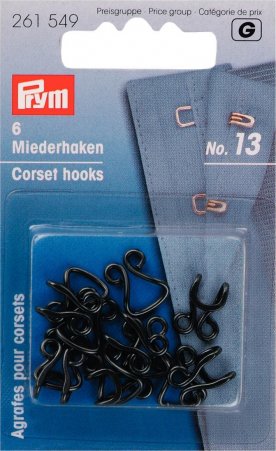 Prym Miederhaken und Augen groß MS 13 schwarz 