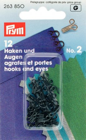 Prym Federhaken und Augen MS 2 schwarz 