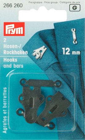 Prym Hosenhaken und Stege ST schwarz 12 mm 