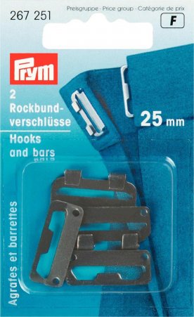 Prym Rockbundverschlüsse ST 25 mm schwarz  NML 
