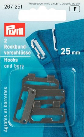 Prym Rockbundverschlüsse ST 25 mm schwarz 