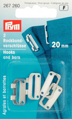 Prym Rockbundverschlüsse ST 20 mm silberfarbig 