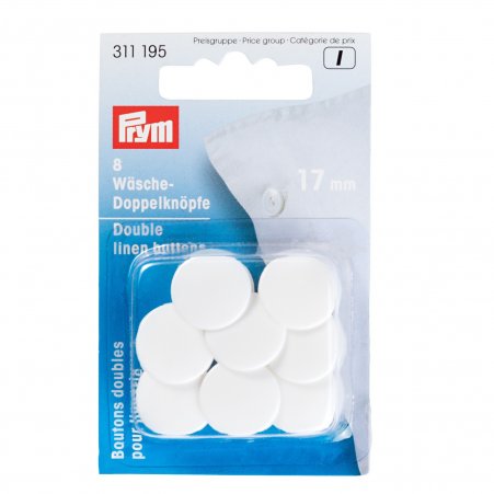 Prym Wäsche-Doppelknöpfe KST 26'' 17 mm weiß 