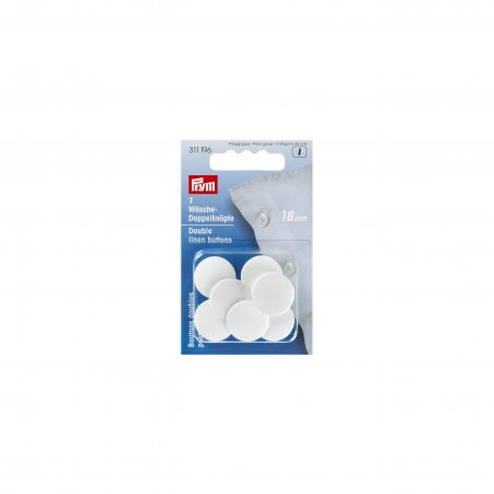 Prym Wäsche-Doppelknöpfe KST 28'' 18 mm weiss 
