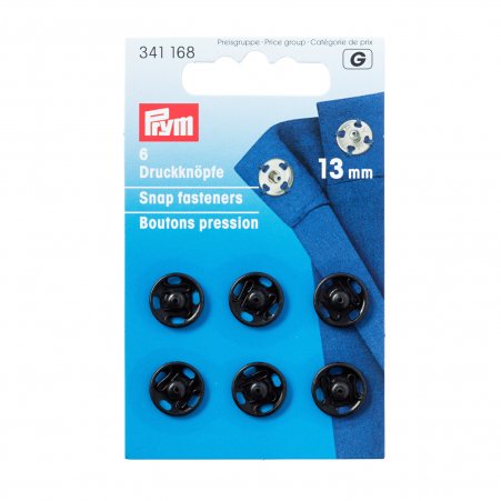 Prym Annäh-Druckknöpfe MS 13 mm schwarz 