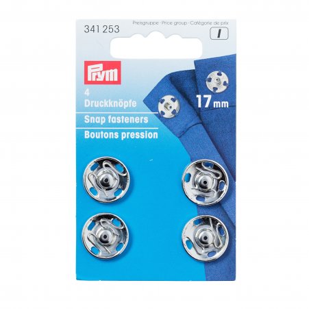 Prym Annäh-Druckknöpfe MS 17mm silber 