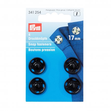 Prym Annäh-Druckknöpfe MS 17 mm schwarz 