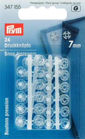Prym Annäh-Druckknöpfe KST 7 mm transparent 
