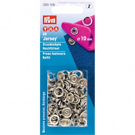 Prym NF-Nachfüllp. für 390107 MS Zackenring 10 mm silberfarbig 
